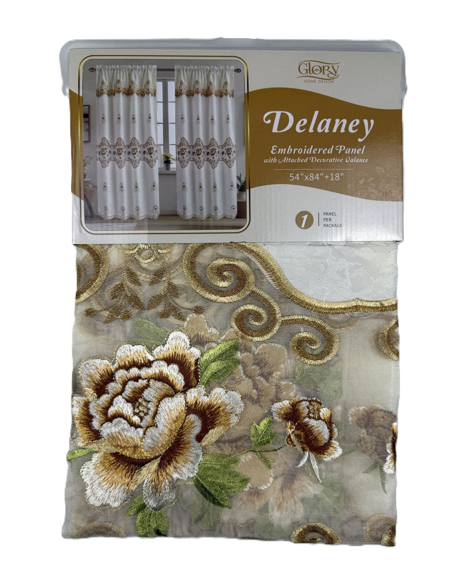 Delaney Curtain Panel – Brown
