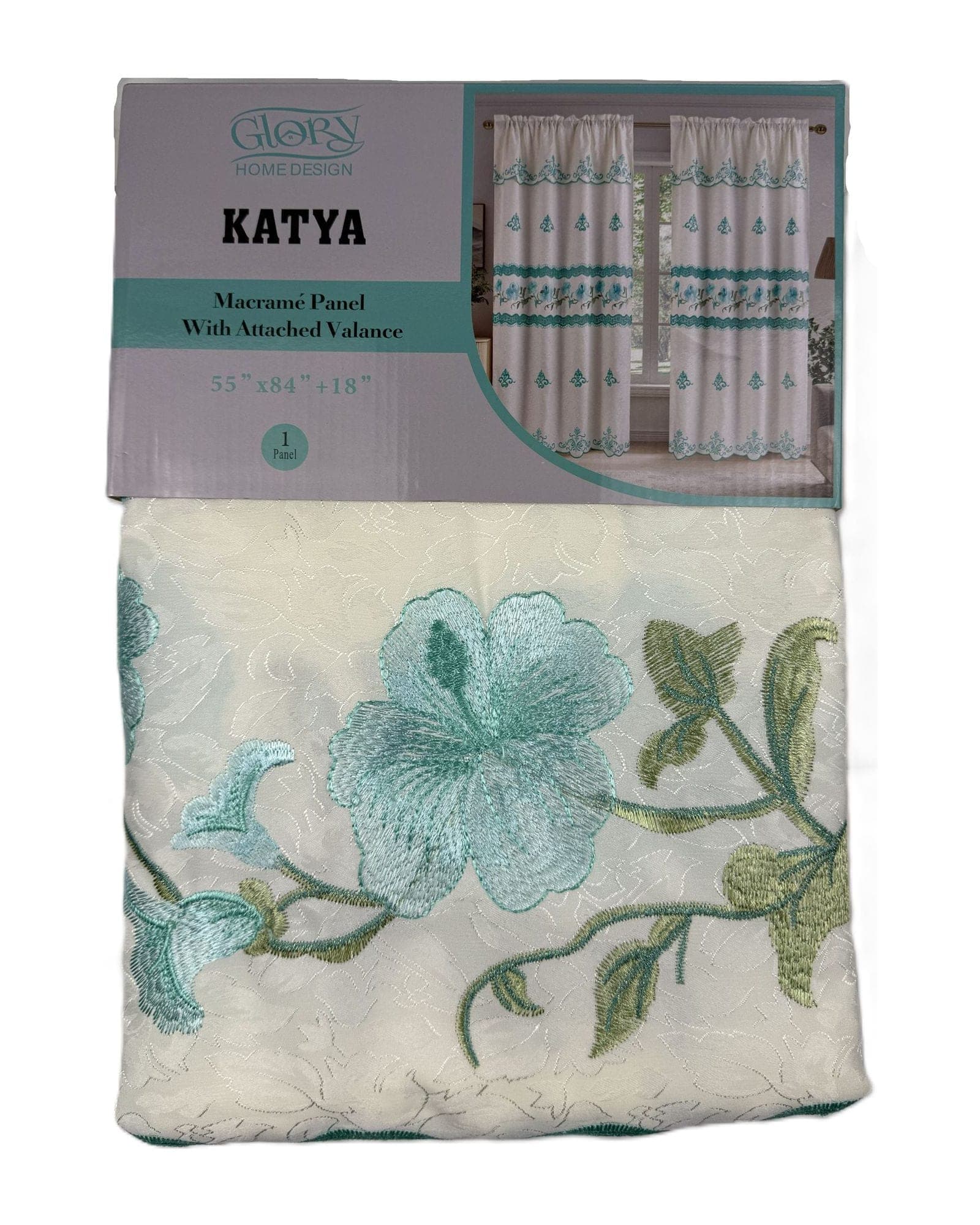 Katya Curtain Panel – Blue