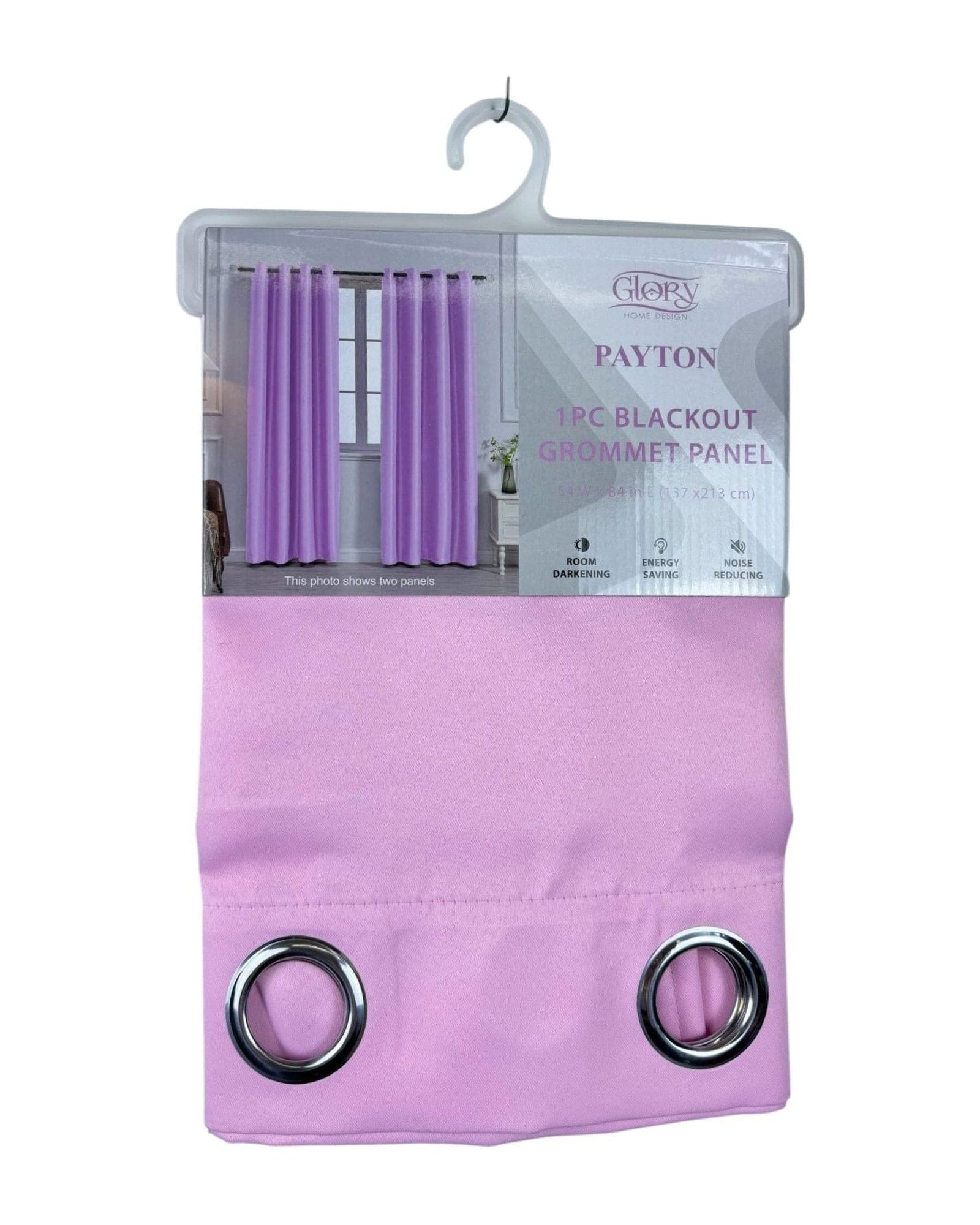 Payton Blackout Curtain Panel – Pink