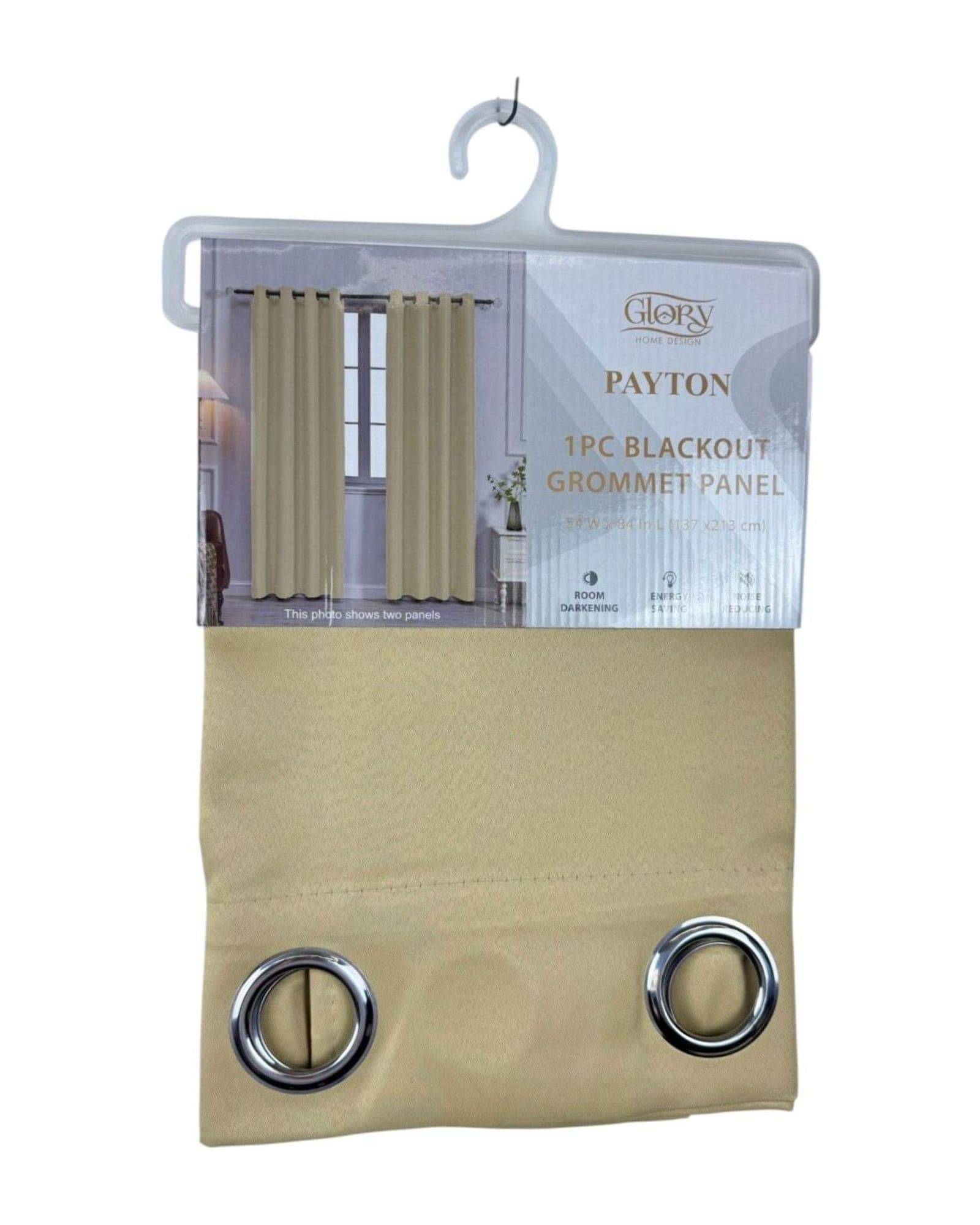 Payton Blackout Curtain Panel – Taupe